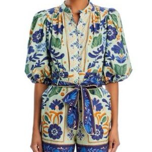 Farm Rio Ocean Tapestry Romper Size XL